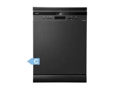 Comfee Lave-vaisselle pose libre FD1535E-DX L60cm 42db avec 15 couverts, 8 programmes, Affichage LED Dark Inox-Énergétique C