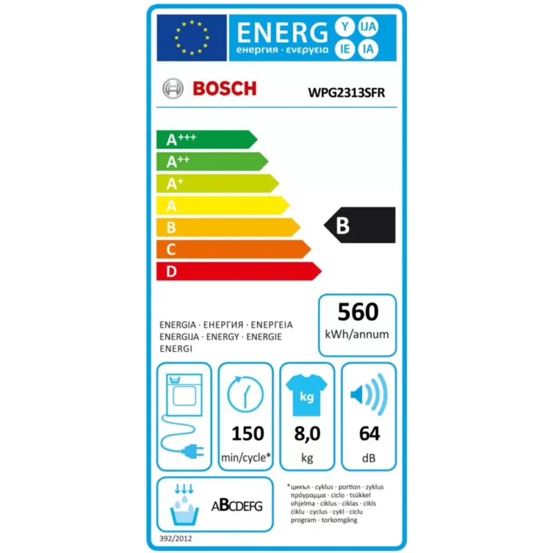 Sèche-linge condensation Bosch WPG2313SFR Série 6 – Image 3