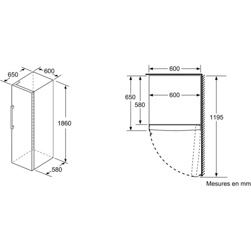 Congélateur armoire BOSCH GSN36VWEP – Image 10