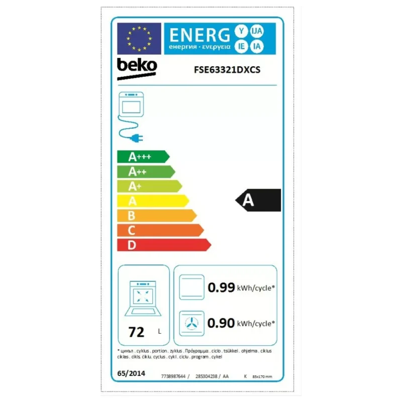 Cuisinière mixte Beko FSE63321DXCS – Image 8