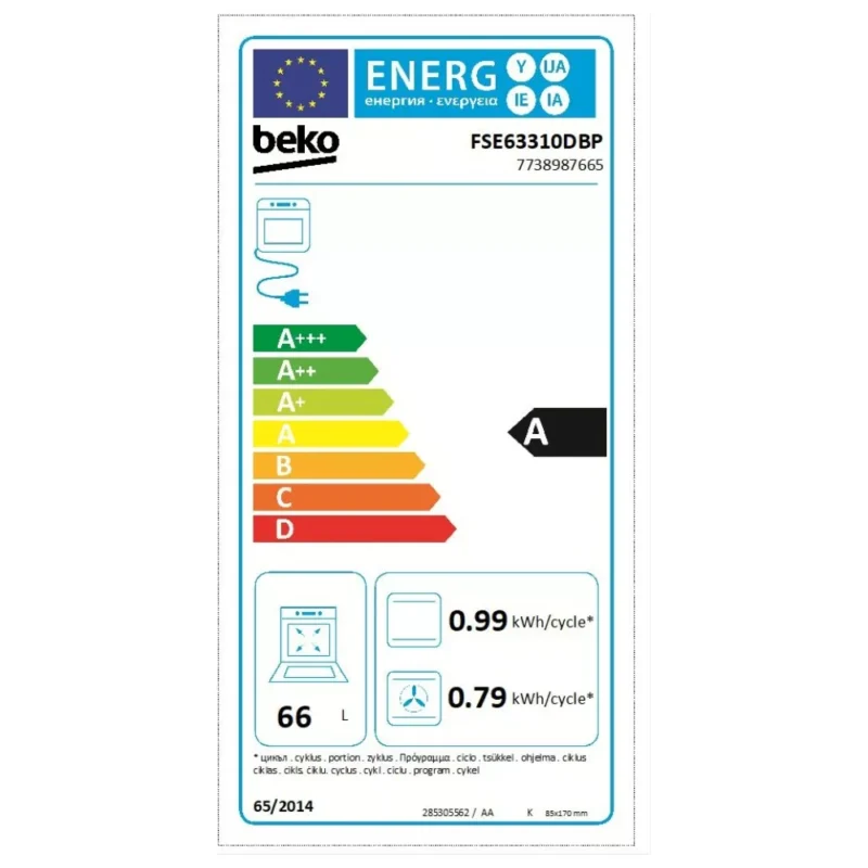 Cuisinière mixte BEKO FSE63310DBP – Image 7