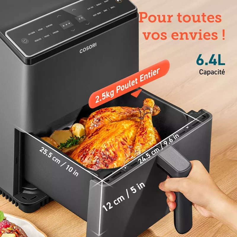 Friteuse sans huile COSORI Dual Blaze Noir + grille – Image 9