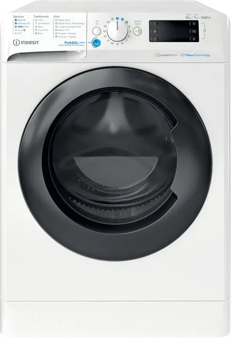 Lave linge séchant hublot INDESIT BDE107436WKVFR
