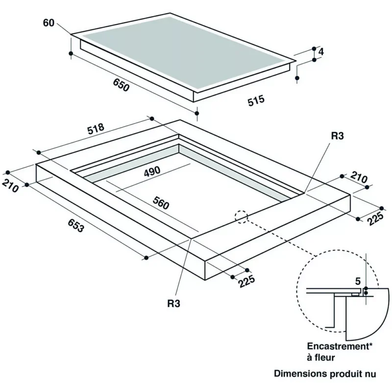 Table induction DE DIETRICH DTI3656B Horizone – Image 4