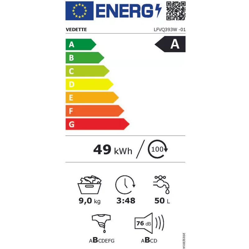 Lave linge compact VEDETTE LFVQ393W – Image 2