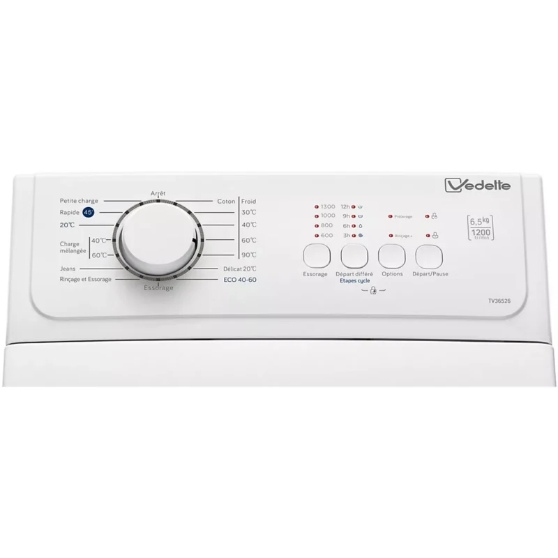Lave linge top VEDETTE TV36526 – Image 4