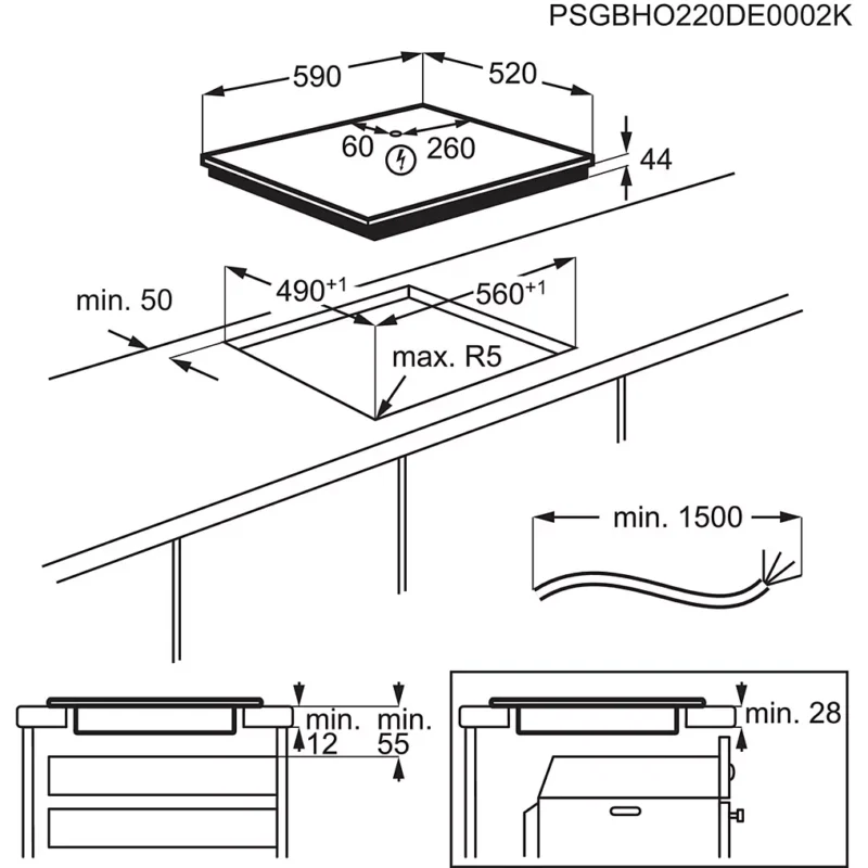 Table induction ELECTROLUX BIT60336BK H2H – Image 6