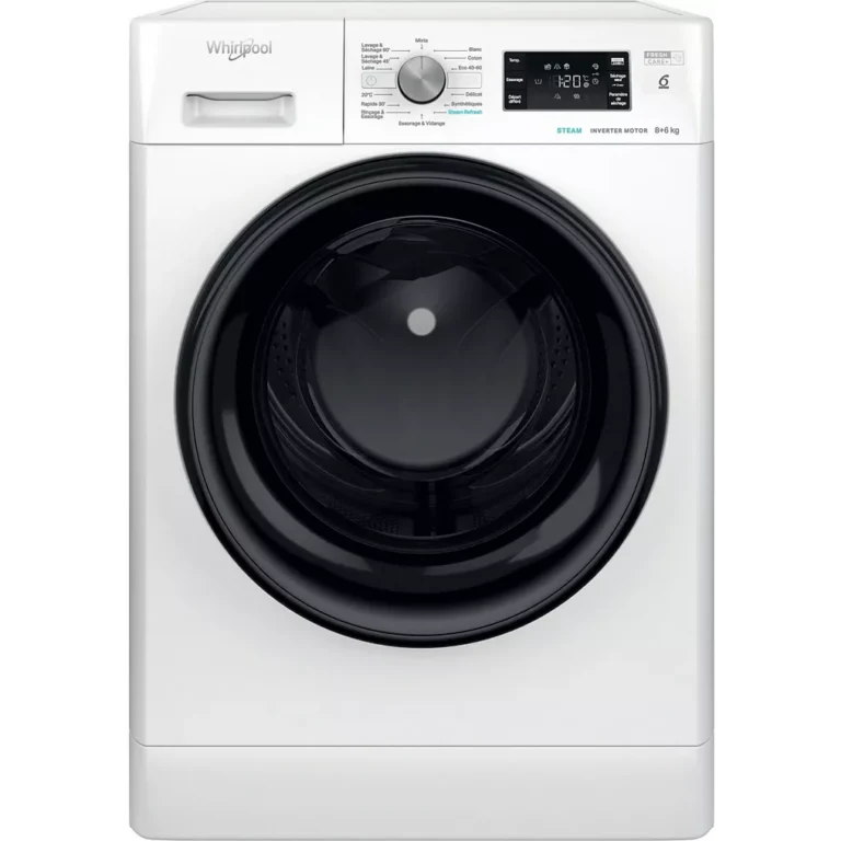 Lave linge séchant hublot WHIRLPOOL FFWDB864489BVFR