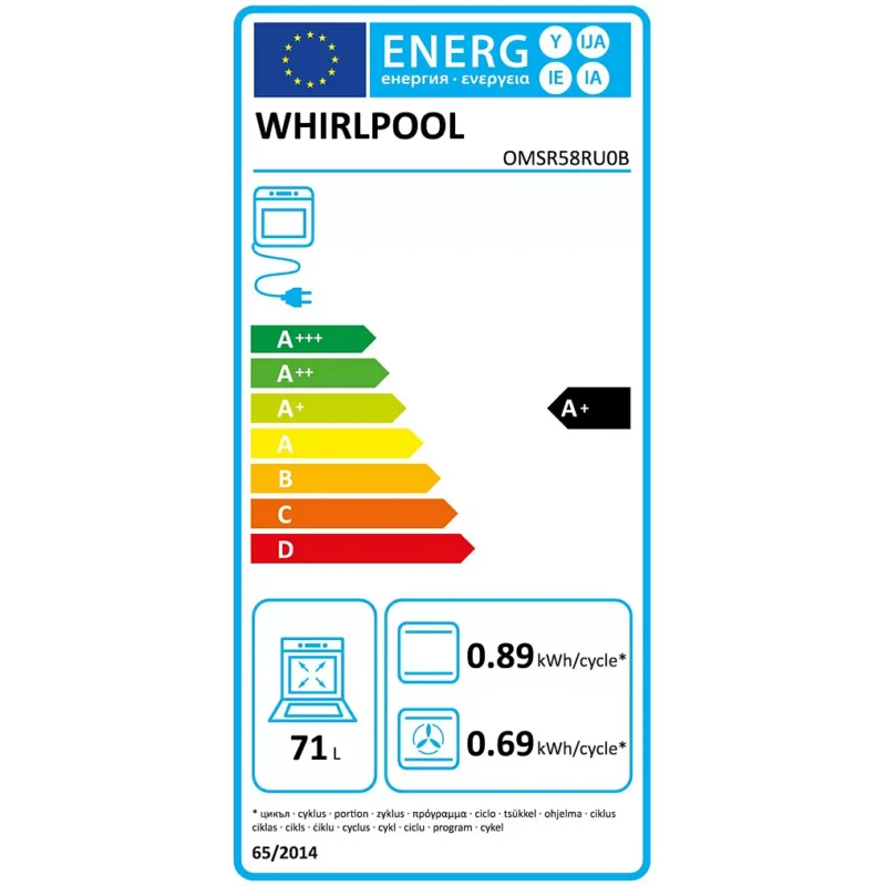 Four encastrable fonction vapeur WHIRLPOOL OMSR58RU0B – Image 5