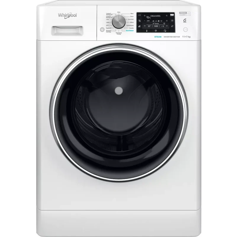 Lave linge séchant hublot WHIRLPOOL FFWDD1176258BCVFR