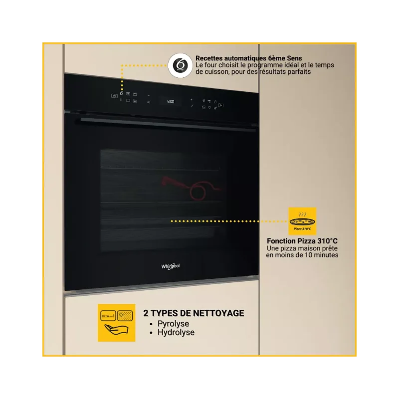 Four encastrable fonction vapeur WHIRLPOOL WOI7A8FPT1SBAF – Image 15