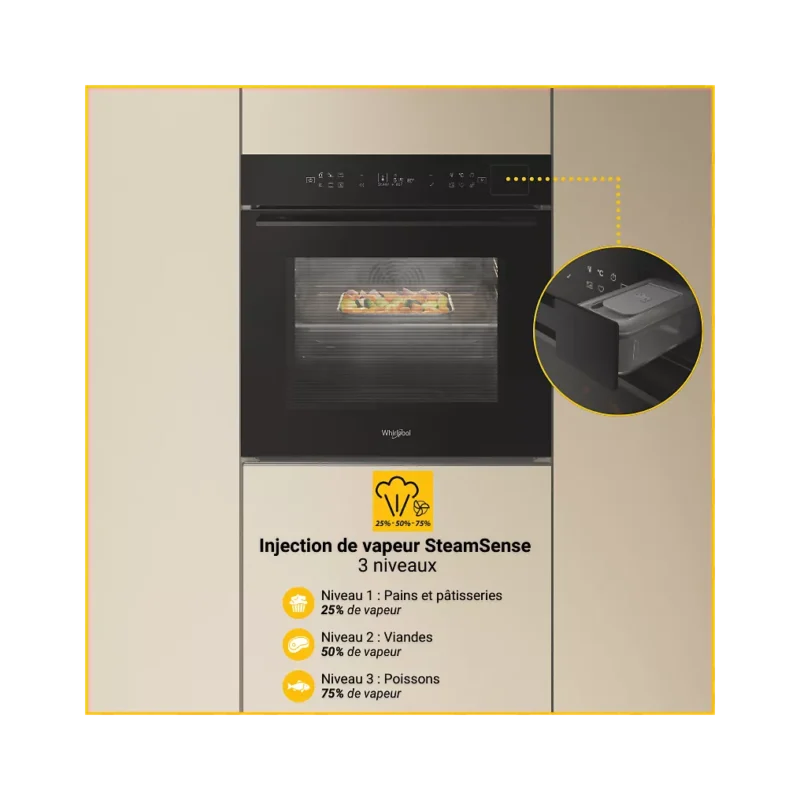 Four encastrable fonction vapeur WHIRLPOOL WOI7A8FPT1SBAF – Image 14