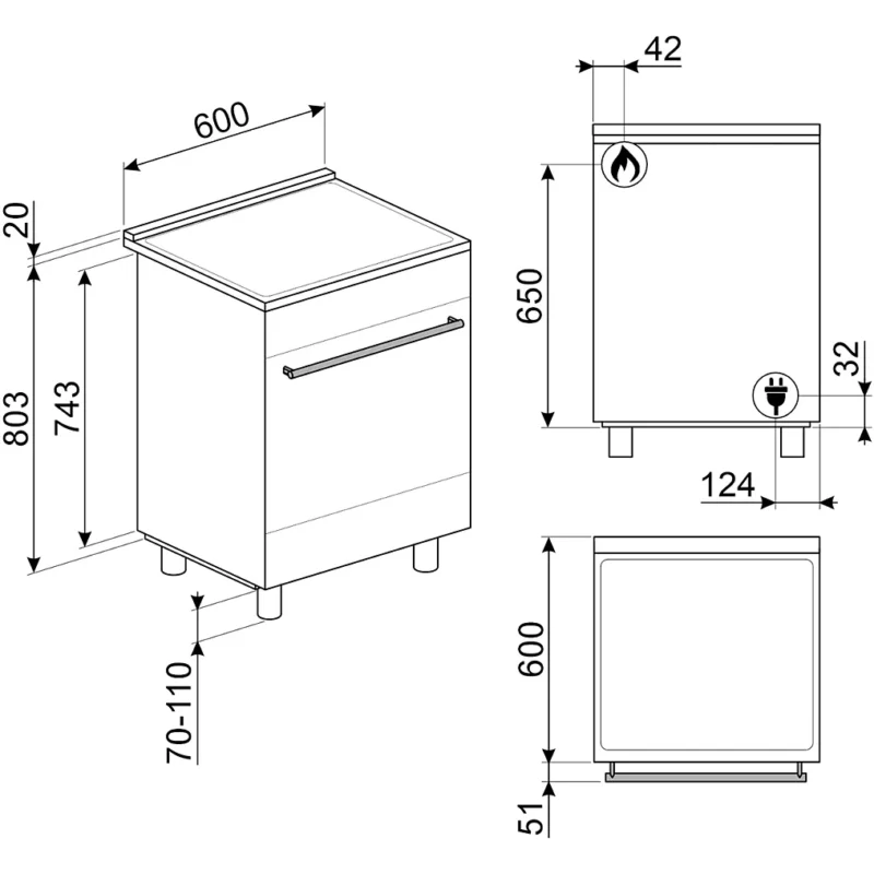 Cuisinière induction SMEG C6IPMBM2 – Image 2
