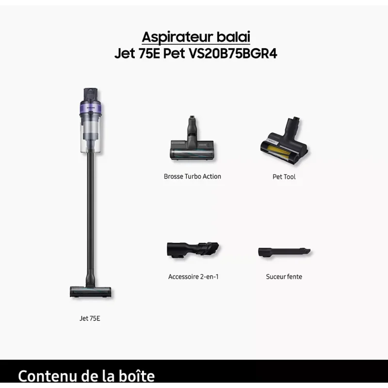 Aspirateur balai SAMSUNG Jet 75E Pet VS20B75BGR4 – Image 14