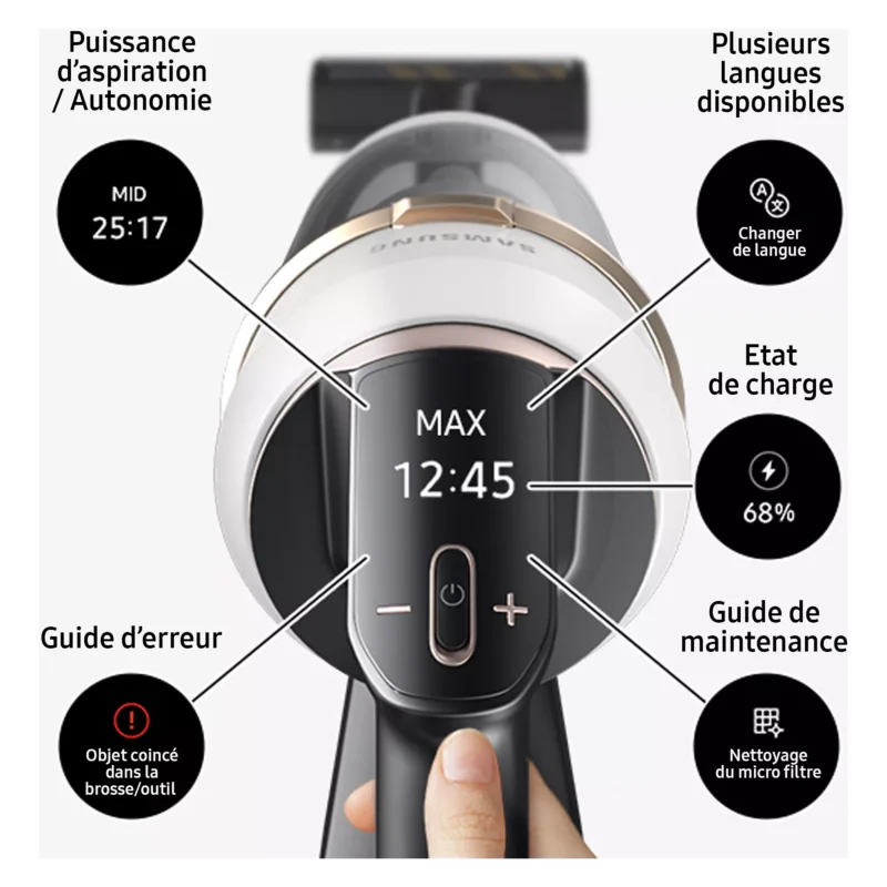 Aspirateur balai SAMSUNG Bespoke Jet Plus complete VS20B95C43W – Image 12