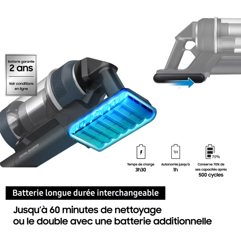 Aspirateur balai SAMSUNG Bespoke Jet Plus complete VS20B95C43W – Image 11