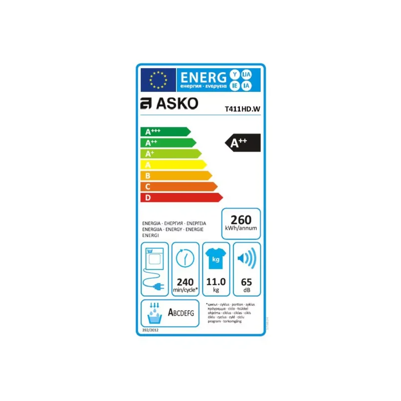 Sèche linge pompe à chaleur ASKO T411HD.W – Image 5