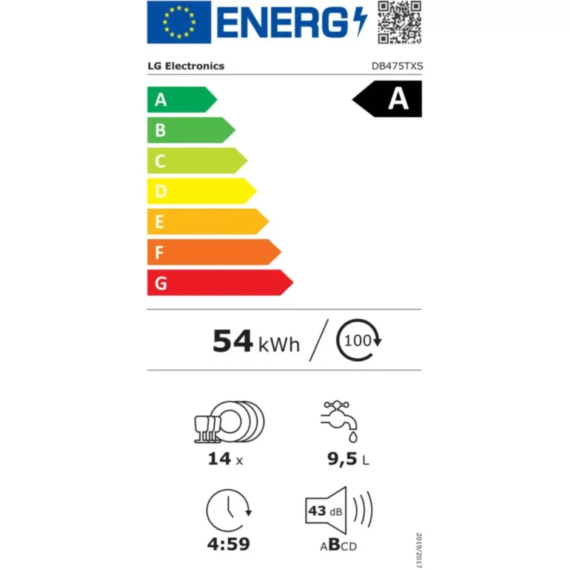 Lave vaisselle encastrable LG DB475TXS TrueSteam – Image 16