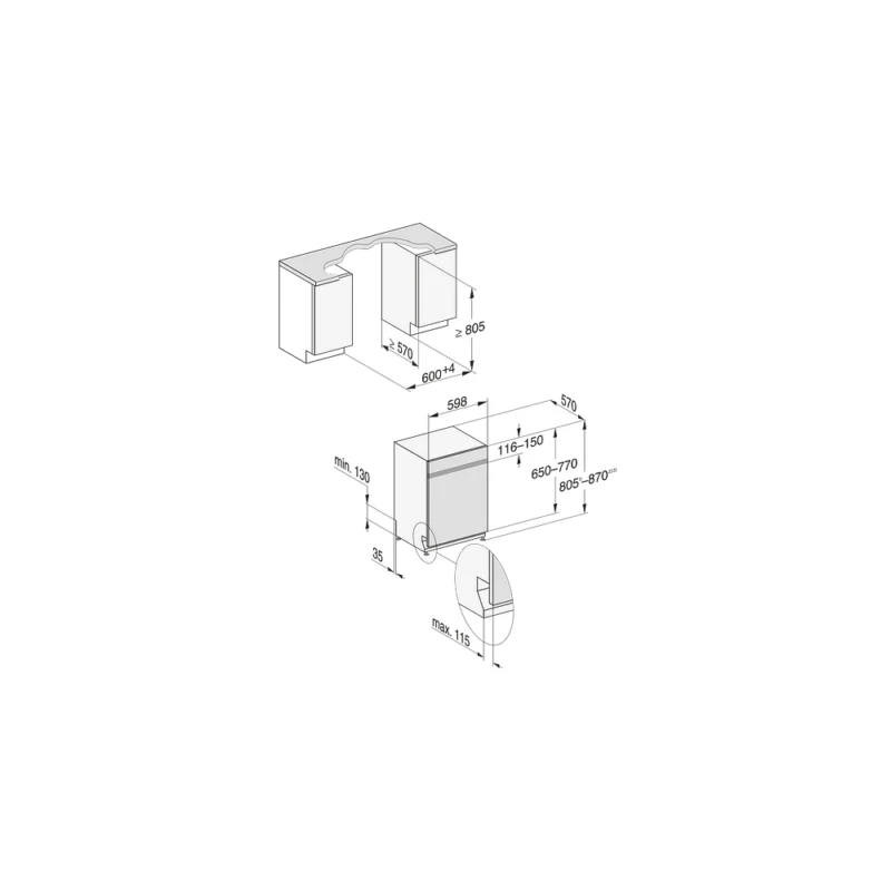 Lave vaisselle encastrable MIELE G 5112 SCi IN – Image 3
