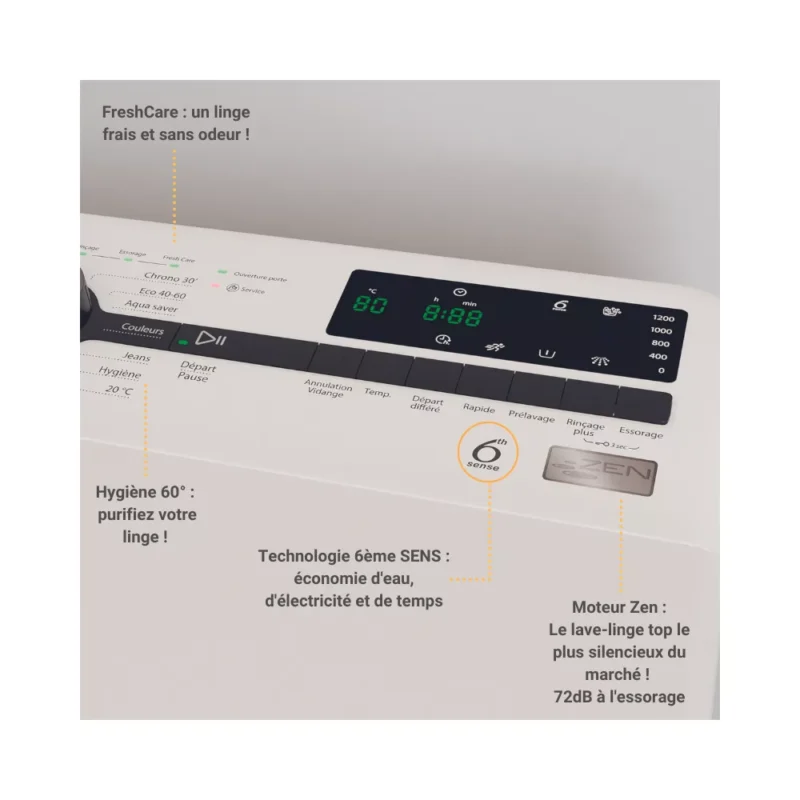 Lave linge top WHIRLPOOL ZENTDLRBX6252BSFR/N Silence – Image 7