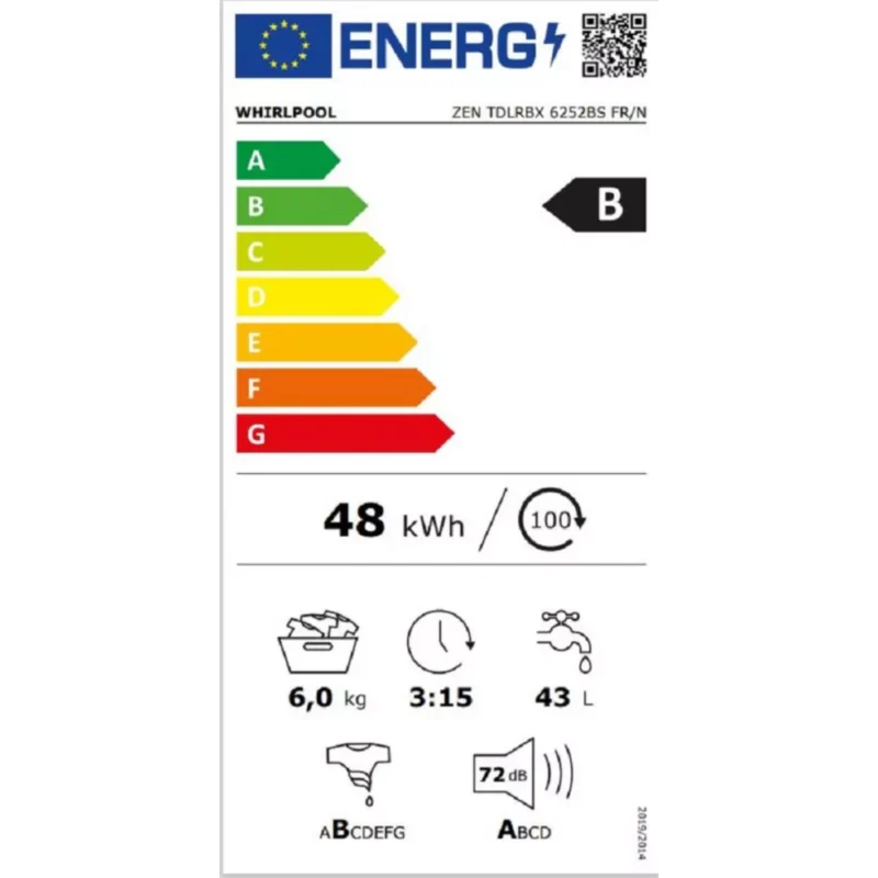 Lave linge top WHIRLPOOL ZENTDLRBX6252BSFR/N Silence – Image 10