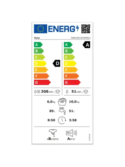 Lave linge séchant hublot HAIER HWD100-B14959UFR