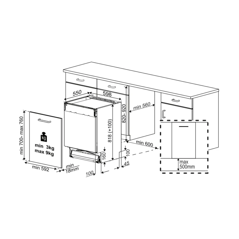 Lave vaisselle encastrable BEKO BDIN38646D SlideFit – Image 8