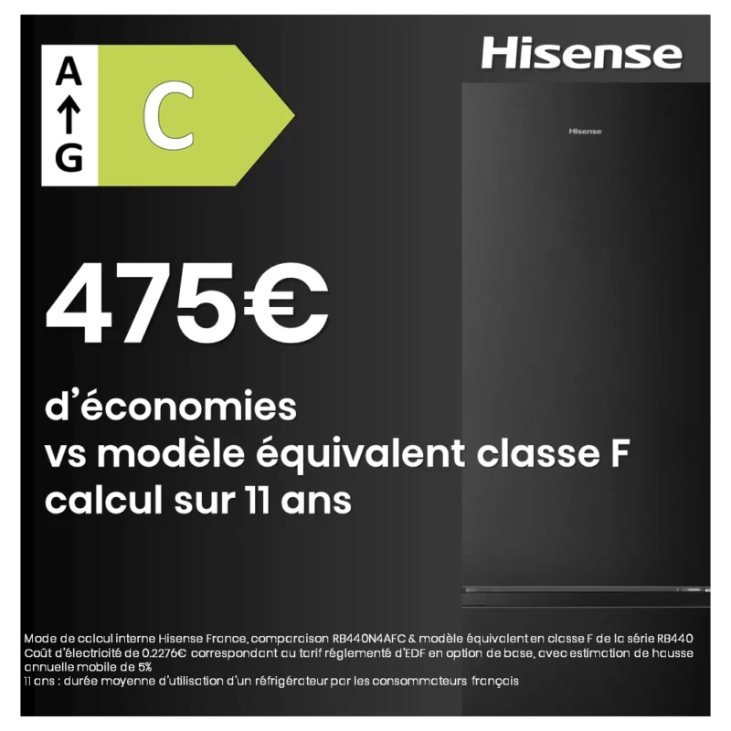 Réfrigérateur combiné HISENSE RB440N4AFC – Image 5