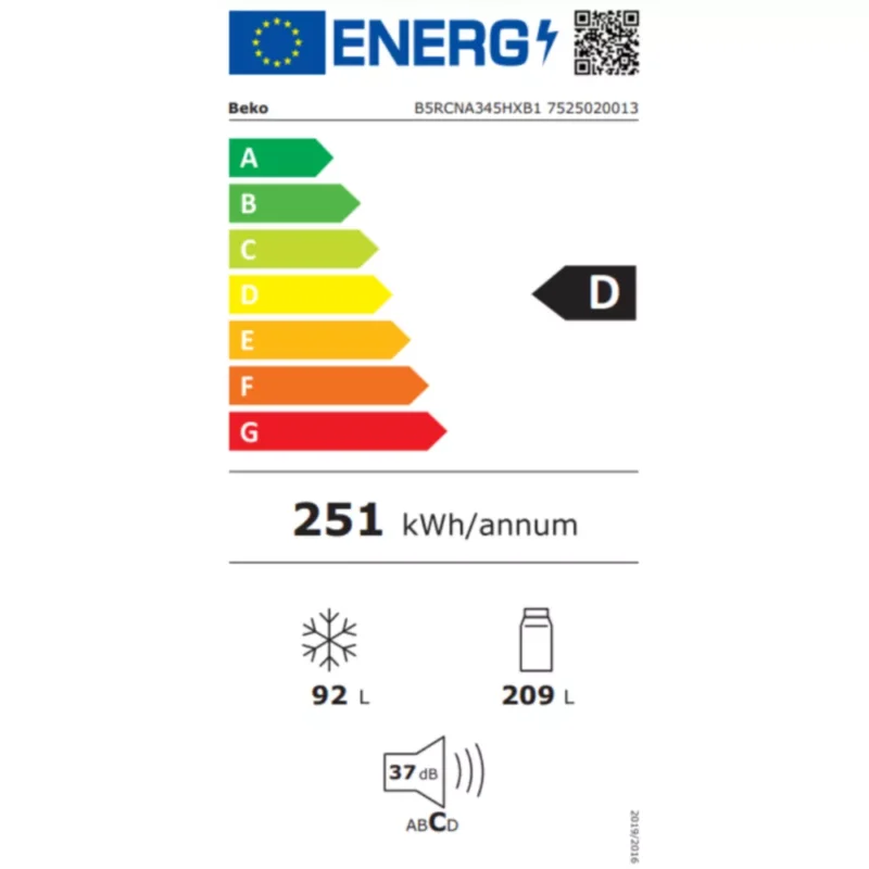 Réfrigérateur combiné BEKO B5RCNA345HXB1 – Image 6
