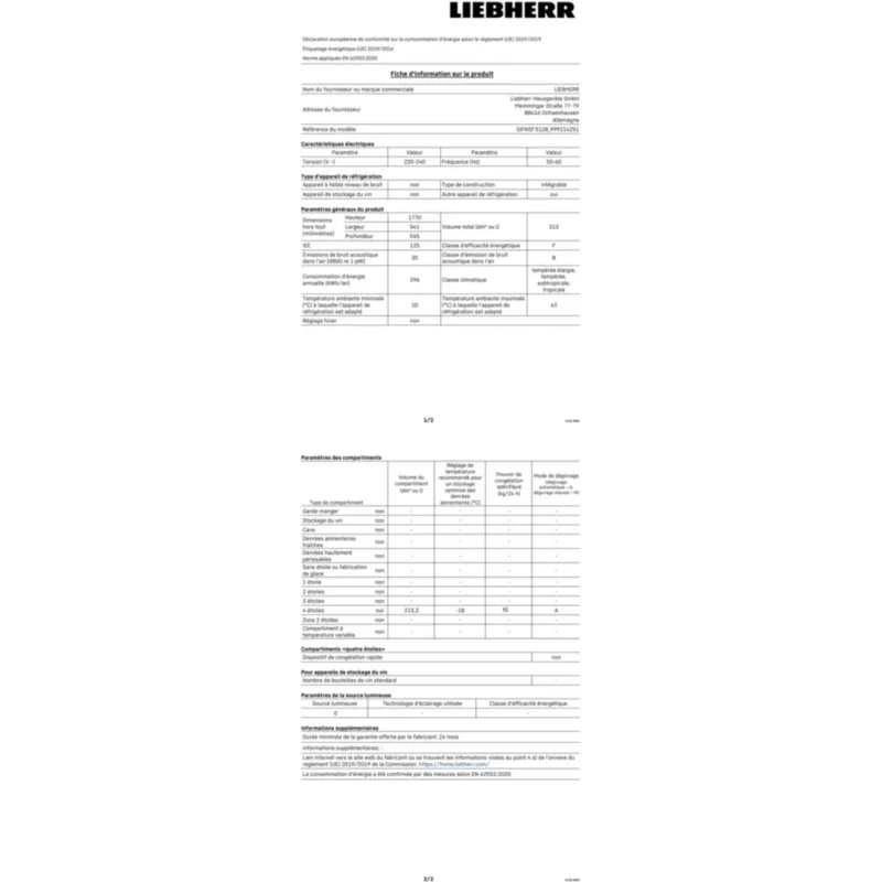 Congélateur encastrable LIEBHERR SIFNSF5128-20 – Image 11
