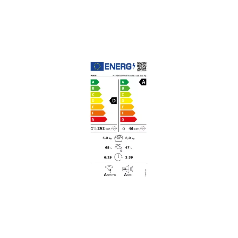 Lave linge séchant hublot MIELE WTR 860 WPM – Image 9