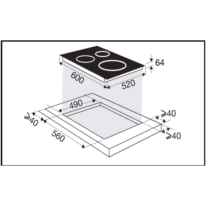 Table induction SAUTER STI1648BP Piano – Image 4