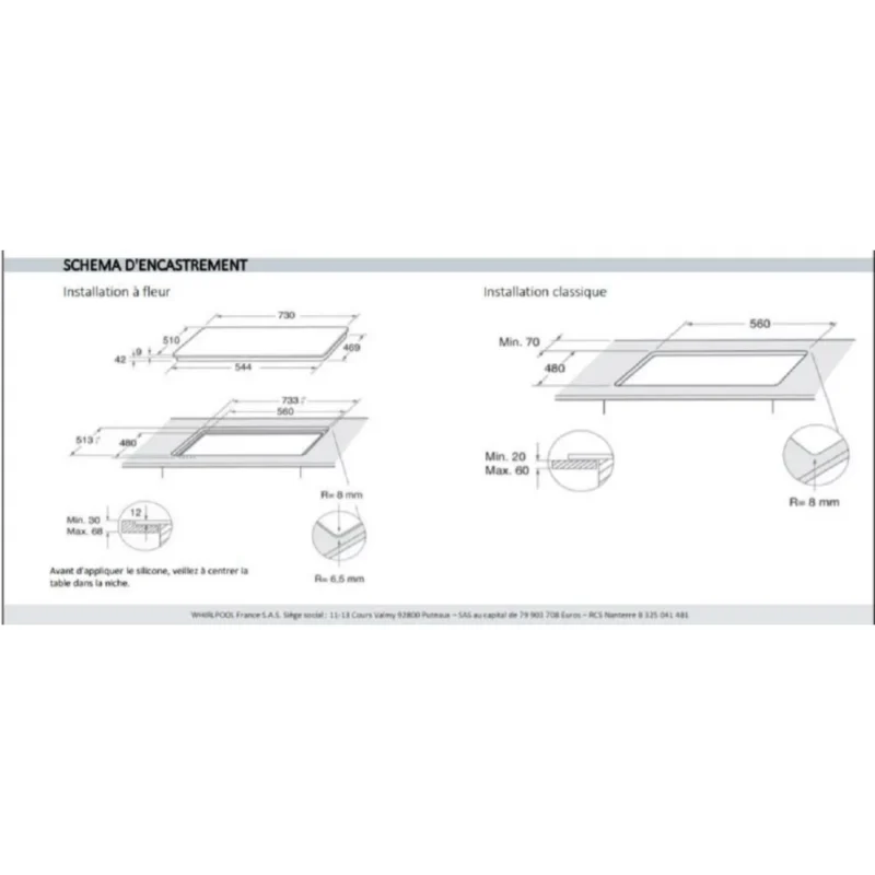 Table gaz WHIRLPOOL GOWL758NBFR 75cm – Image 8