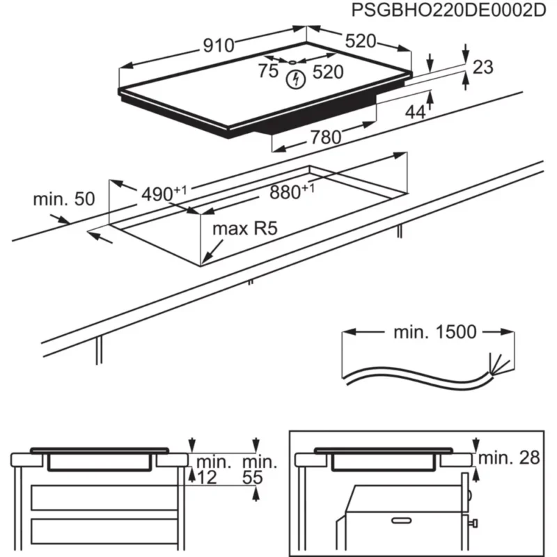 Table induction ELECTROLUX EIV95550 Flex90 H2H – Image 6