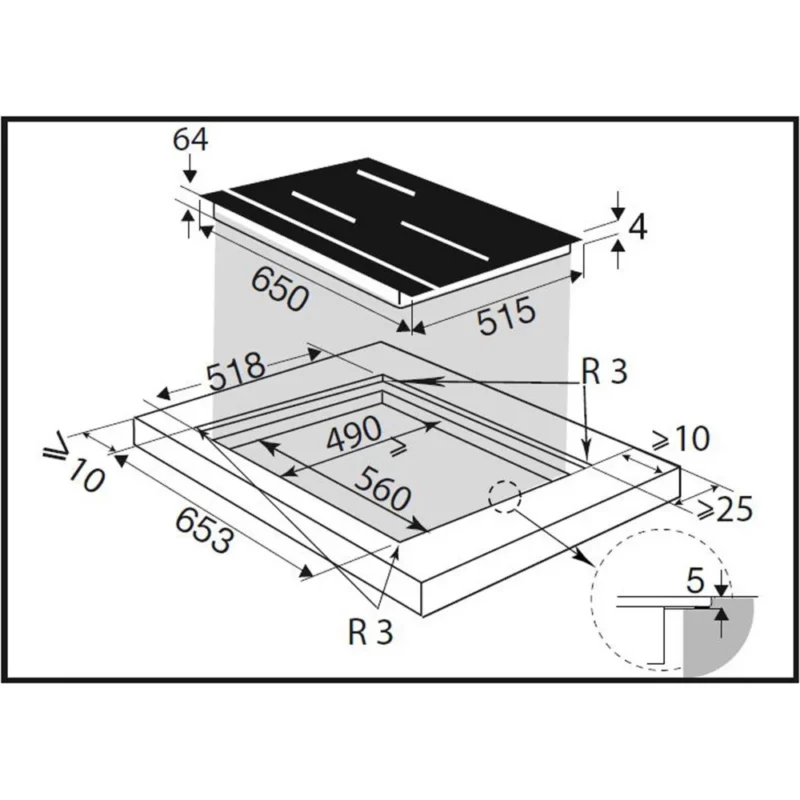 Table induction DE DIETRICH DPI7535B – Image 5