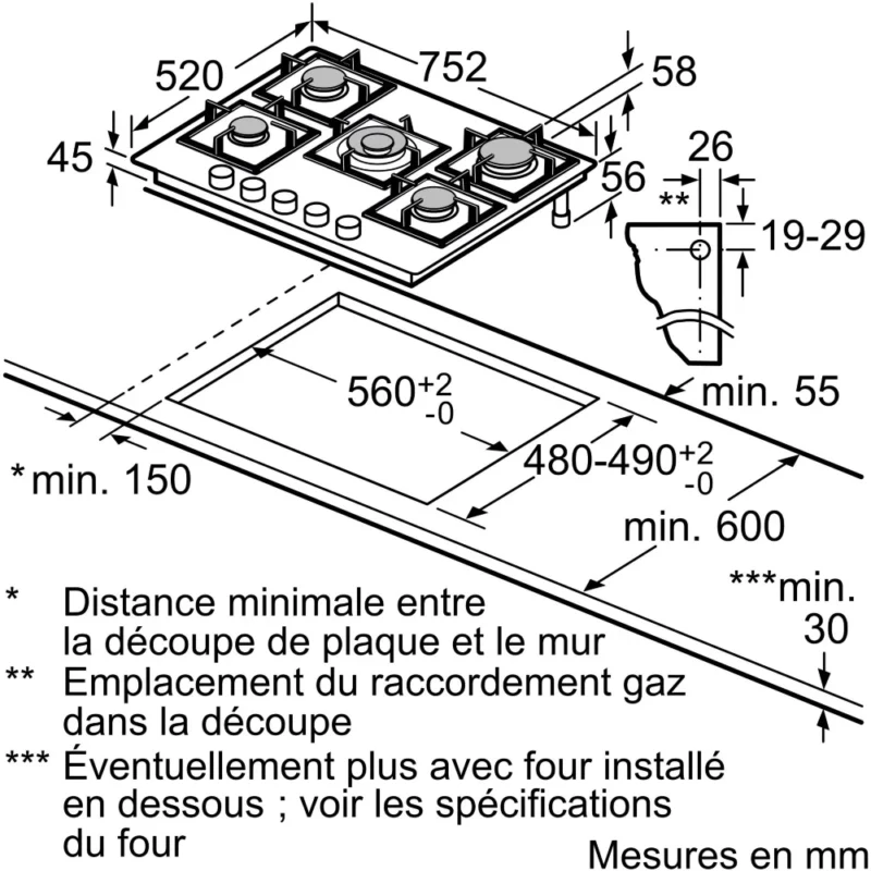 Table gaz NEFF T27CS59S0 N70 FlameSelect – Image 2