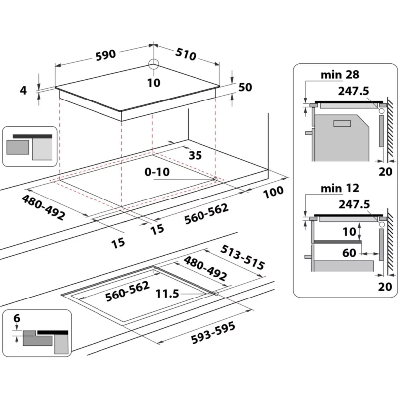 Table induction WHIRLPOOL WFS9860CPNE CleanProtect – Image 9
