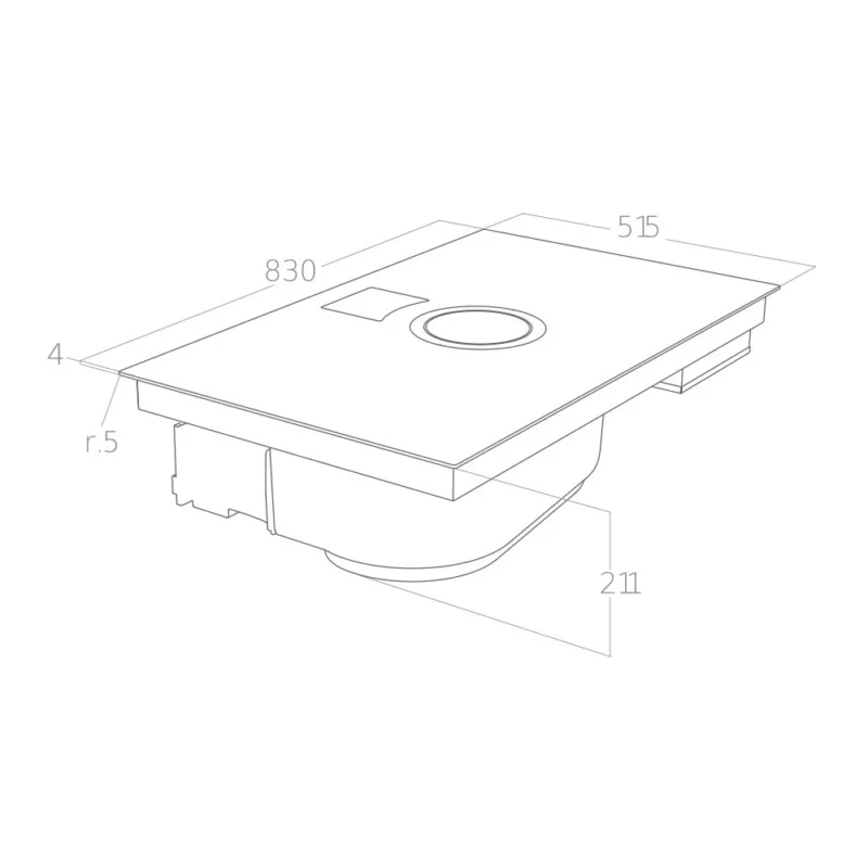 Table induction aspirante ELICA NIKOLATESLA SWITCH GLOW BL/F/83 – Image 4