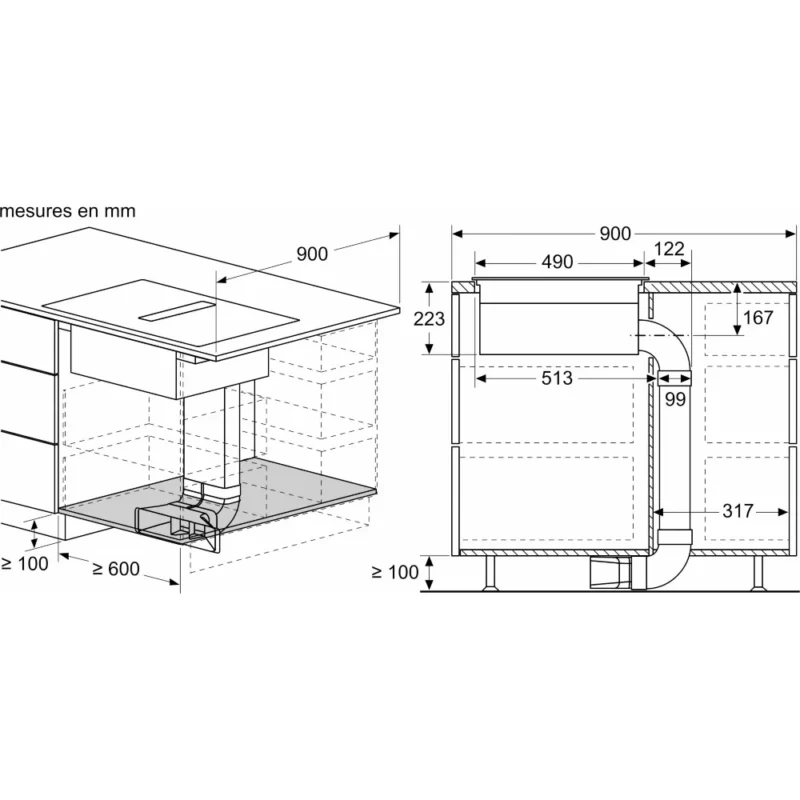 Table induction aspirante NEFF V58THQ4L0 série N70 – Image 11