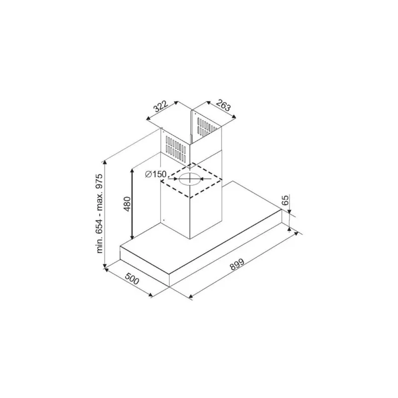 Hotte décorative murale DE DIETRICH DHB2934BX Rotator – Image 4