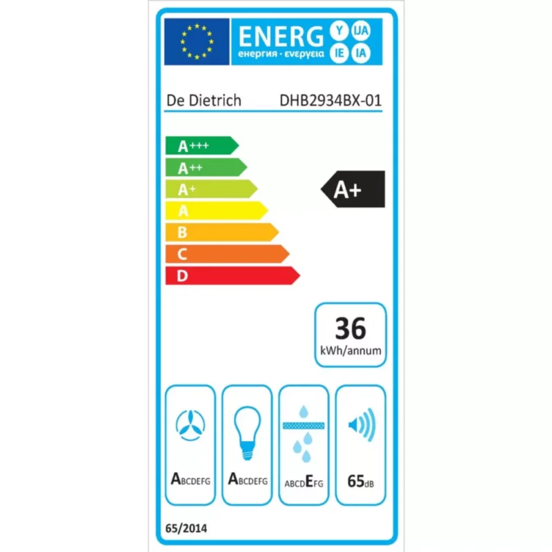 Hotte décorative murale DE DIETRICH DHB2934BX Rotator – Image 5