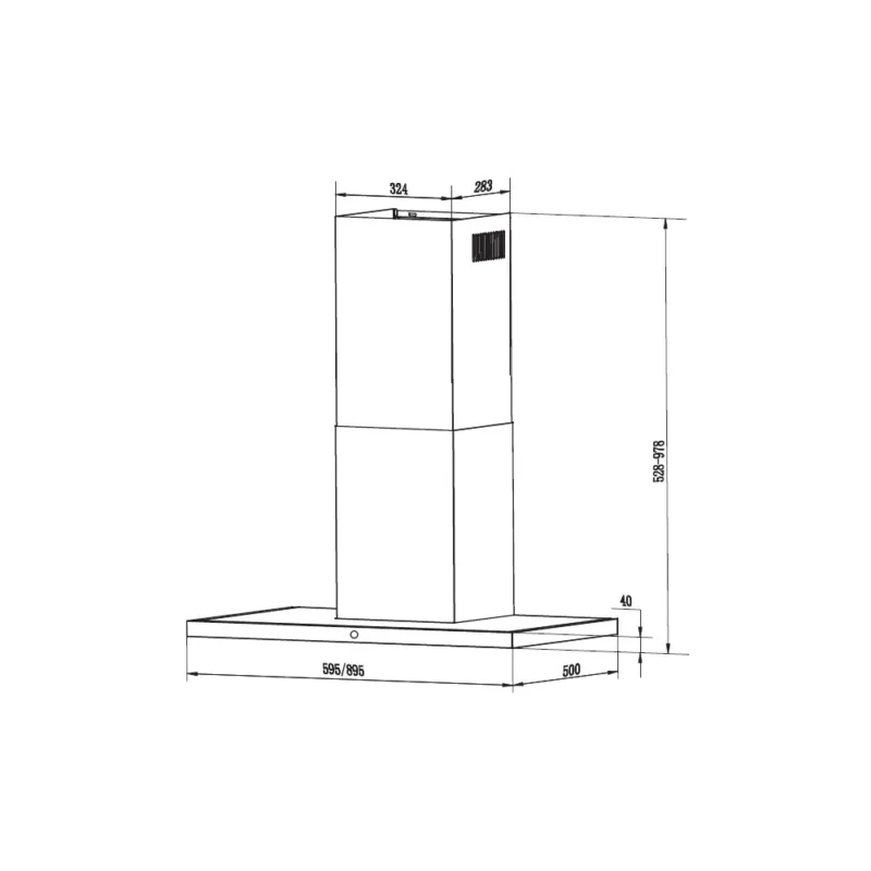 Hotte décorative murale FABER TSPG 900 INOX/VERRE NOIR – Image 7