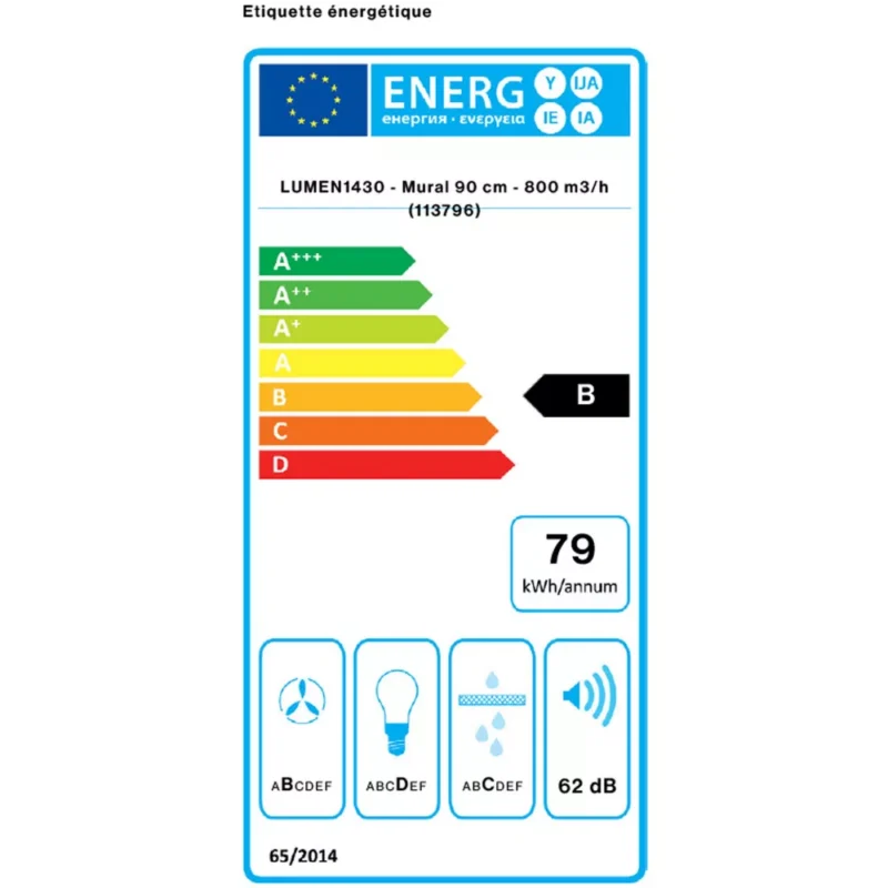 Hotte décorative murale FALMEC LUMEN1430 – Image 3