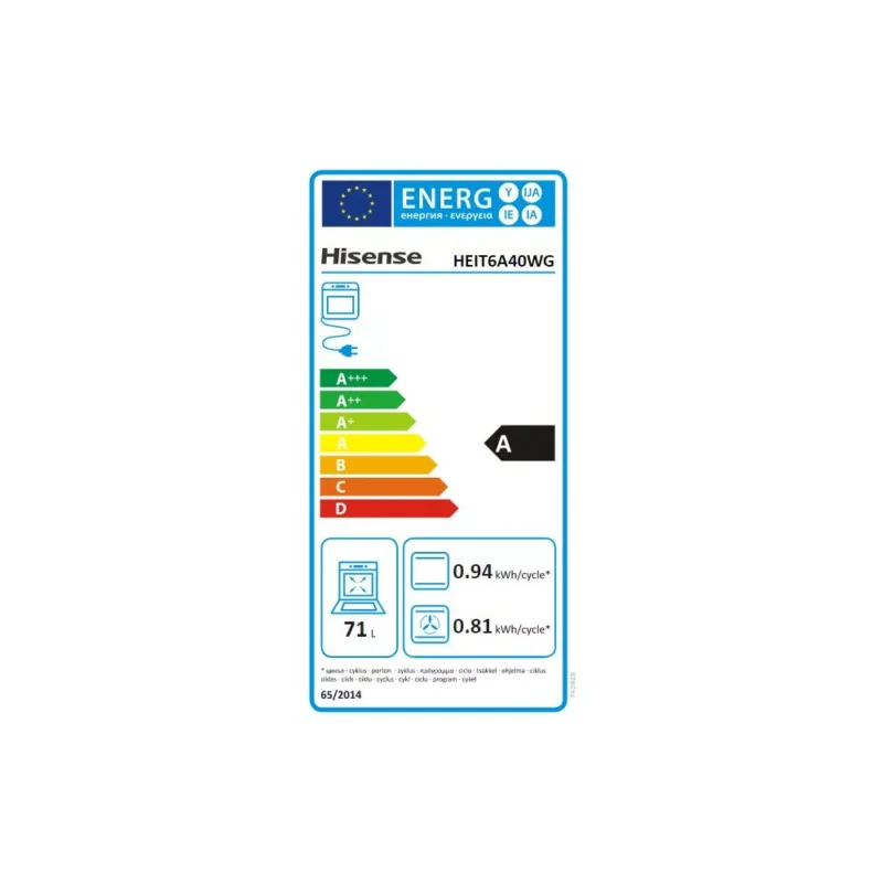 Cuisinière induction HISENSE HEIT6A40WG – Image 5