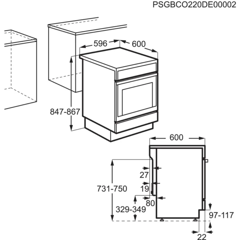 Cuisinière induction AEG CIB6490APB Pyrolyse – Image 7
