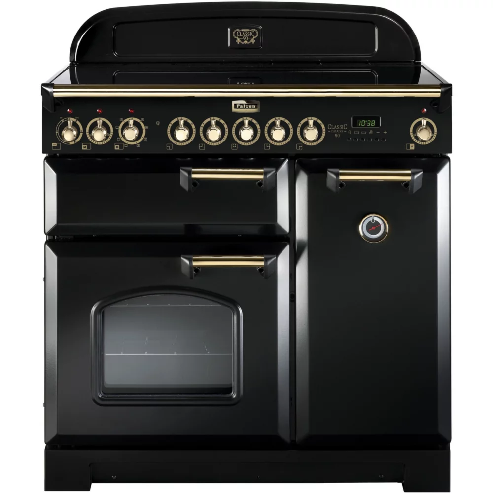 Piano de cuisson induction FALCON DELUX90 INDUC NOIR/LAITON