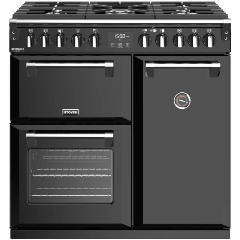 Piano de cuisson gaz STOVES RICHMOND DELUXE 90 DFT NOIR – Image 2