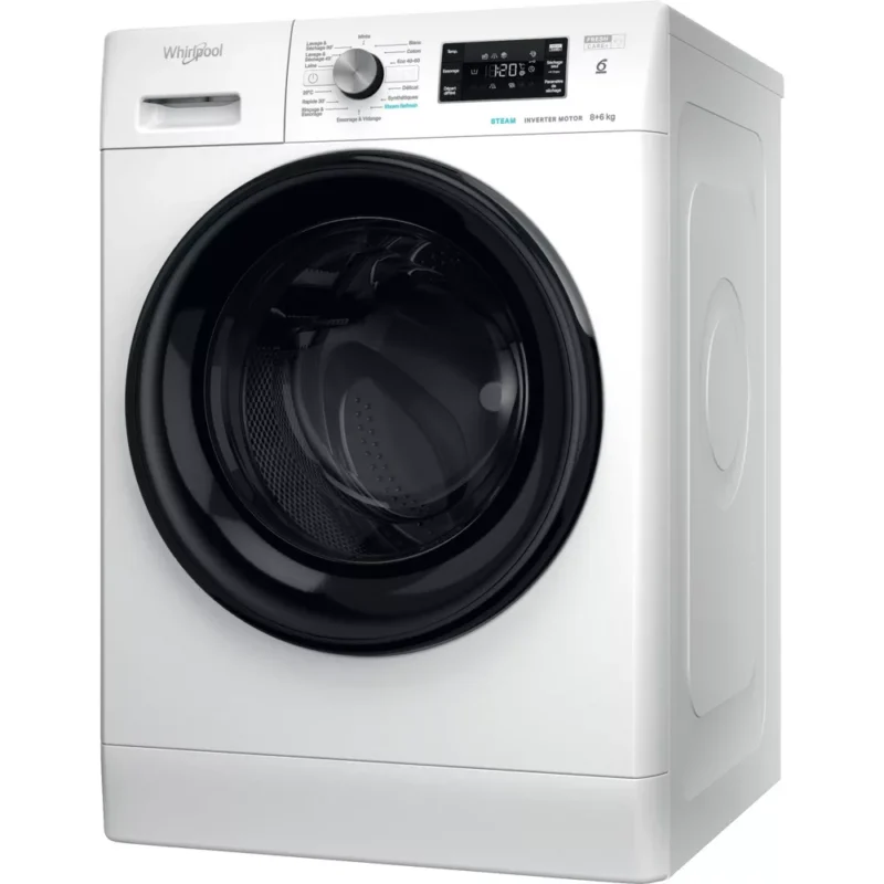 Lave linge séchant hublot WHIRLPOOL FFWDB864369BVFR – Image 2