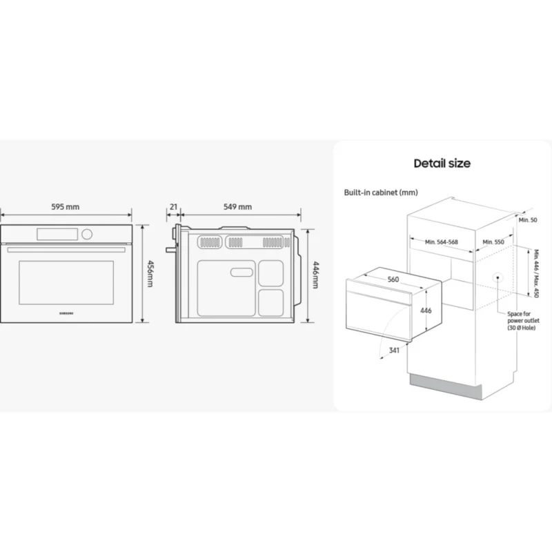 Micro ondes encastrable SAMSUNG NQ5B4513GBB – Image 3